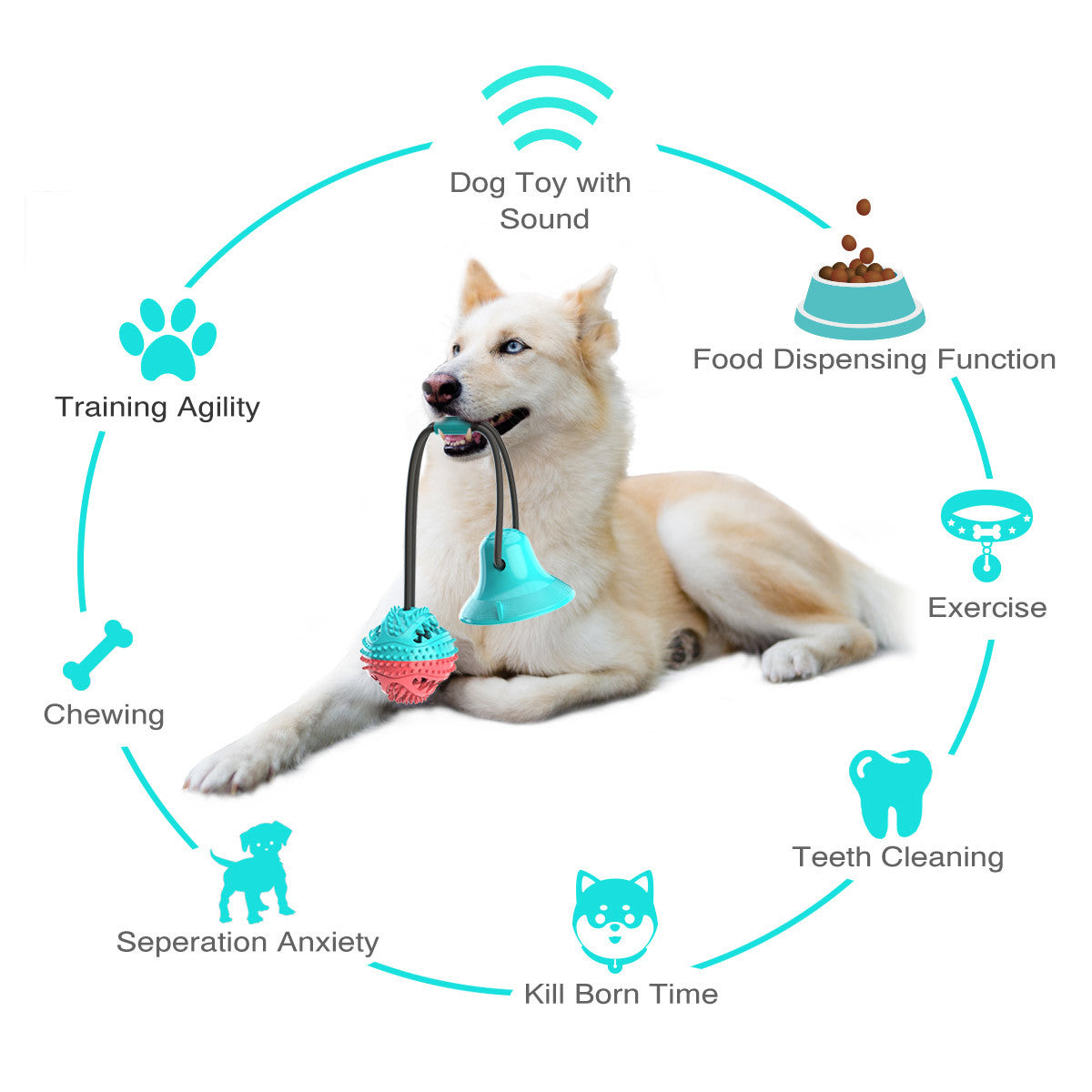 DogFri™ TugToy - Primal Suction Interactive Tug of War Toy