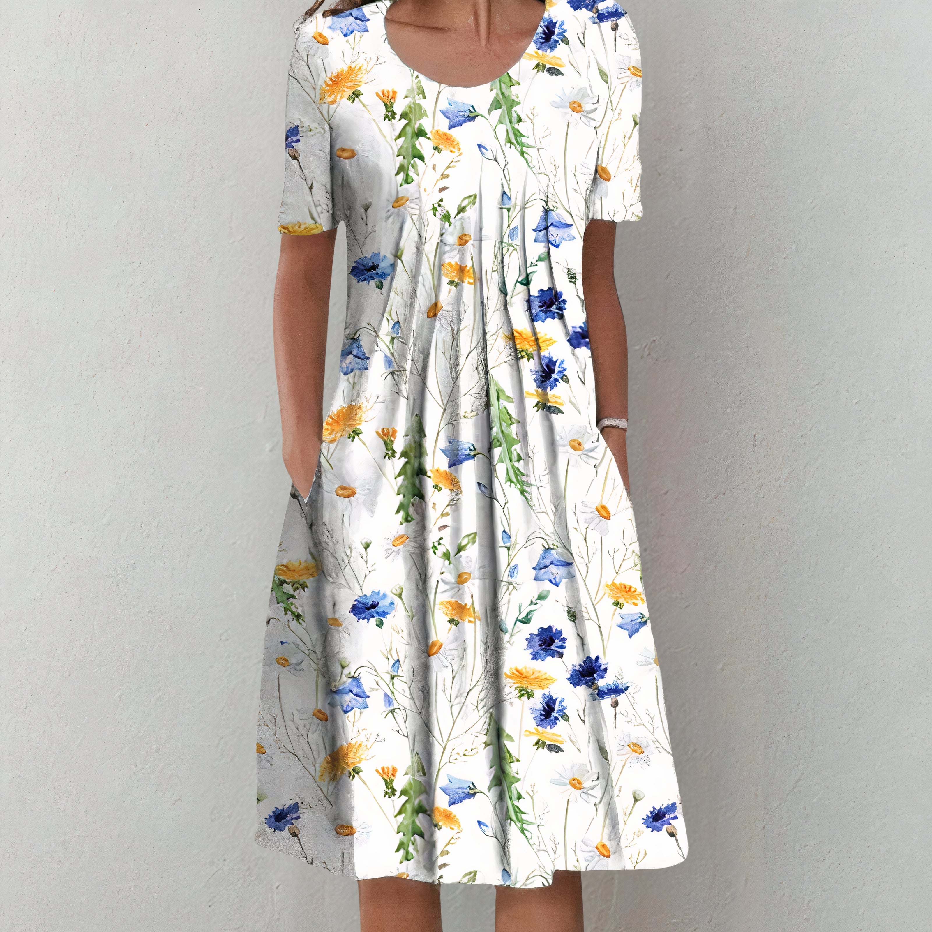 Elegant Cotton Summer Dress | Gemma